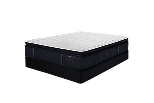 Stearns & Foster Estate Collection Hurston Luxury Plush Euro Pillowtop Twin XL Mattress, White/Navy, rollover