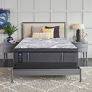 Sealy Euclid Avenue Medium Euro Pillowtop Twin Mattress, Gray, rollover