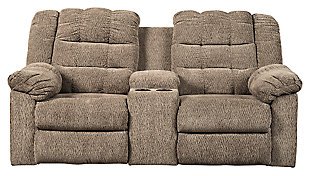 Workhorse Reclining Loveseat with Console, , large