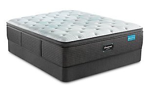 Beautyrest? Harmony Dalton Plush PT Twin Mattress, White/Gray, rollover