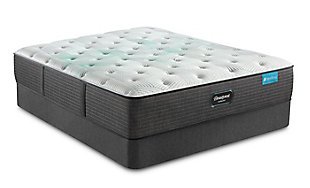 Beautyrest? Harmony Seaton Plush Twin Mattress, White/Gray, rollover