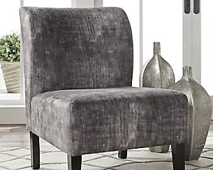 Triptis Accent Chair, Charcoal, rollover