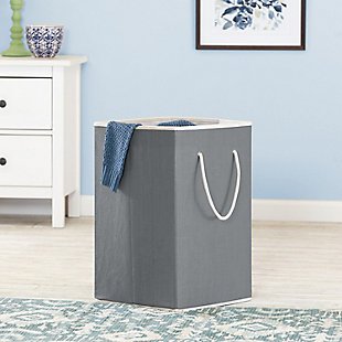 Honey-Can-Do Collapsible Resin Clothes Hamper, , rollover