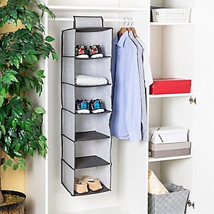 Home Basics Herringbone 6 Shelf Closet Organizer, , rollover