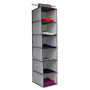 Home Basics Herringbone 6 Shelf Closet Organizer, , large