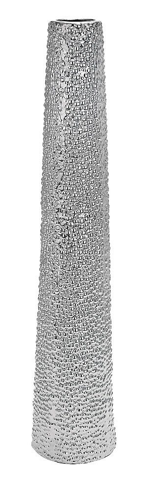 Bayberry Lane Silver Ceramic Glam Vase, , large