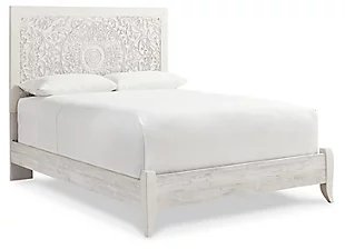 Paxberry Queen Panel Bed, Whitewash, large