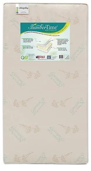 Delta Children Beautyrest Slumbertime Naturally Crib And Toddler Mattress, , rollover