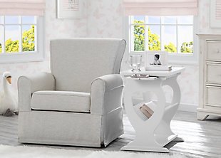 Delta Children Canton Nursery Side Table, White, rollover