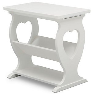 Delta Children Canton Nursery Side Table, White, large