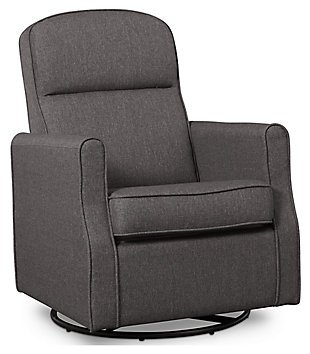 Delta Children Blair Slim Nursery Glider Swivel Rocker Chair, Gray, large