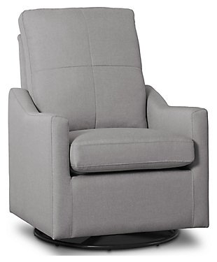 Delta Children Kenwood Slim Nursery Glider Swivel Rocker Chair, French Gray, large