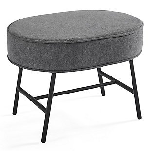 Delta Children Ella Ottoman, Stone Gray, large