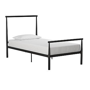 Atwater Living Alia Metal Bed, Twin Black, Black, large