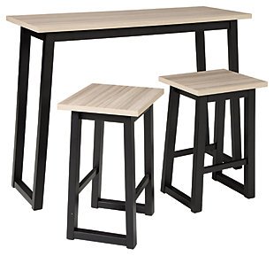 Waylowe Counter Height Dining Table and Bar Stools (Set of 3), , large