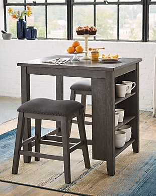 Caitbrook Counter Height Dining Table and Bar Stools (Set of 3), , rollover