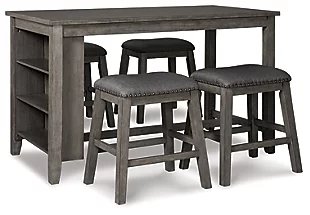 Caitbrook Counter Height Dining Table and 4 Barstools, , large