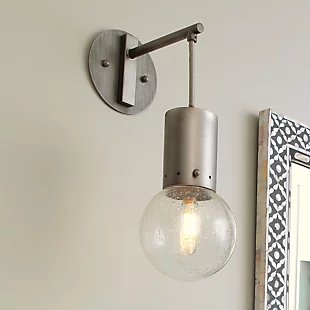 Steel Strada Pendant Sconce, Gunmetal Finish, rollover