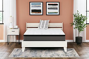 12 Inch Pocketed Hybrid King Mattress, White, rollover