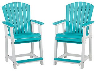 Eisely Outdoor Counter Height Bar Stool (Set of 2), , large