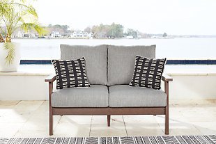 Emmeline Outdoor Loveseat with Cushion, , rollover