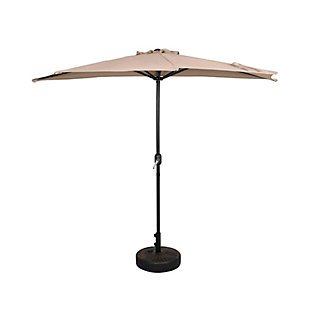 Westin Outdoor 9-Ft Half Umbrella with Bronze Finish Fillable Base, , large