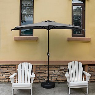 Westin Outdoor 9-Ft Half Umbrella with Fillable Black Base, , rollover