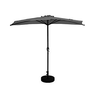 Westin Outdoor 9-Ft Half Umbrella with Fillable Black Base, , large