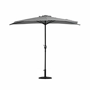 Westin Outdoor 9-Ft Half Umbrella with Bronze Finish Fillable Base, , large