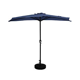 Westin Outdoor 9-Ft Half Umbrella with Fillable Black Base, , large