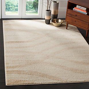 Ribbon 6' x 9' Area Rug, Beige/White, rollover