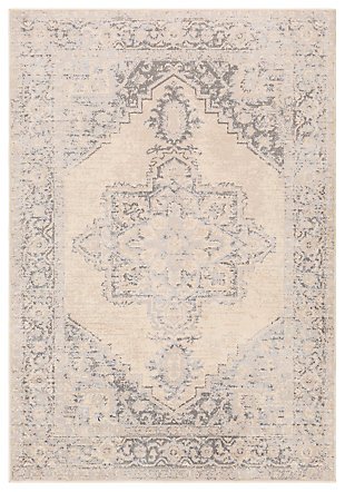 Machine Woven 7'10" x 10' Area Rug, Charcoal/Wheat/Ash, large