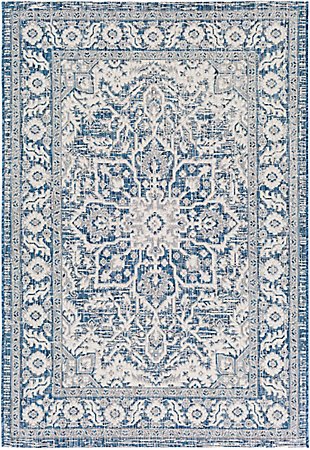 Global Indoor/Outdoor 7'10" x 10' Area Rug, Denim/Navy/White, rollover