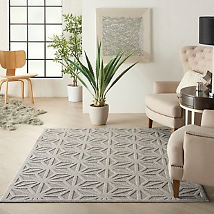 Nourison Cozumel 5' X 7' Area Rug, Light Gray, rollover