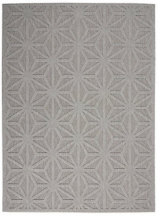 Nourison Cozumel 5' X 7' Area Rug, Light Gray, large