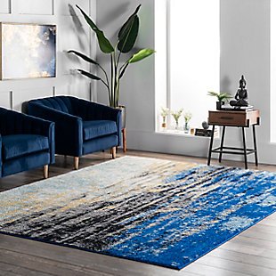 Nuloom Katharina Abstract Waterfall 5' x 7' 5" Area Rug, Blue, rollover