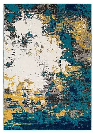 Home Accents Pepin 5' 3" X 7' 6" Area Rug, Blue, large