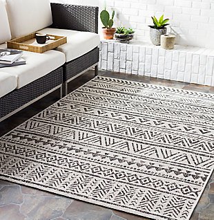 Surya Eagean 5'3" x 7'7" Area Rug, Black/Gray, rollover