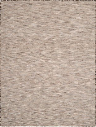 Nourison Positano 6' X 9' Beige Brushstroke Indoor/outdoor Rug, Beige, large