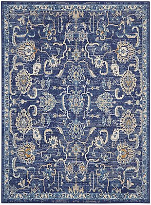 Nourison Grafix 6' X 9' All-over Design Rug, Navy, large