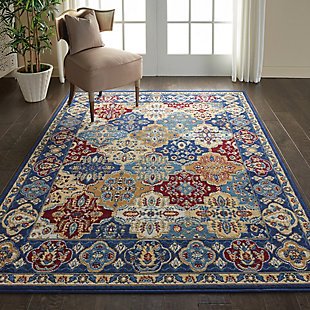 Nourison Grafix 6' X 9' All-over Design Rug, Multi, rollover