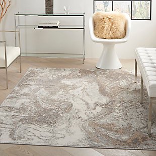 Nourison Elation 5'3" x 7'3" Area Rug, Cream, rollover