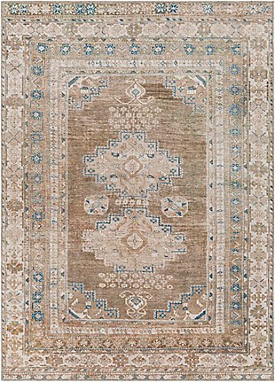 Surya Colin 5'3" x 7'3" Rug, Rusted Orange/Blue, large