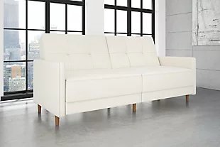 Andora Coil Futon, White, rollover