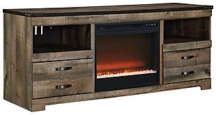 Trinell 63" TV Stand with Electric Fireplace, , large